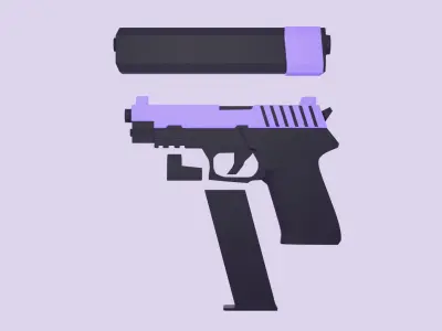  tactical pistol 3D model