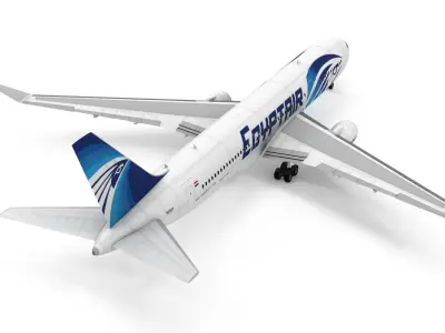 Boeing 767-300ER Egyptair Airlines Low-poly 3D model