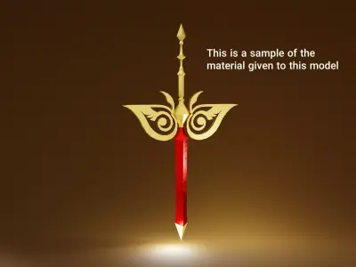 Sword Low Poly Model Low-poly 3D model purchase