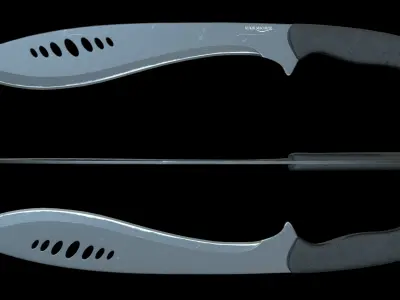Kukri Machete Low-poly 3D model