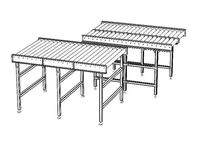 Free Roller Conveyor 3D model