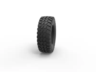 Offroad tire 24 Scale 1 to 10 3D print model