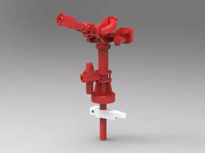 Extinguishing monitor for rescue cruisers Typ A 3D print model