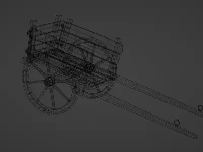 Low Poly Medieval Carts Low-poly 3D model