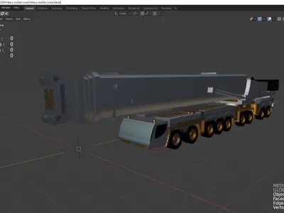 heavy mobile crane 3D model