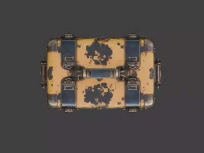 Steampunk First Aid Kit Low-poly 3D model