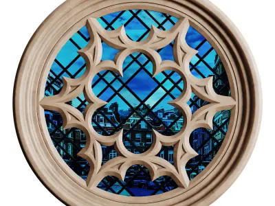 Gothic Window 03 3D model