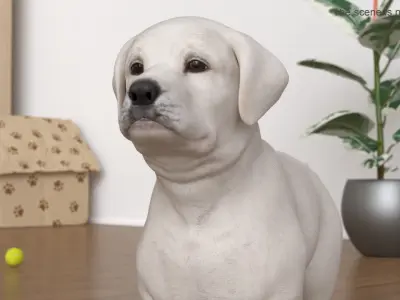  White Labrador Retriever Puppy 