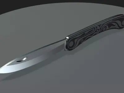 Knife with patterns 3D model