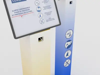 Gel Dispenser - Distributeur a gel Hydroalcoholique Free low-poly 3D model