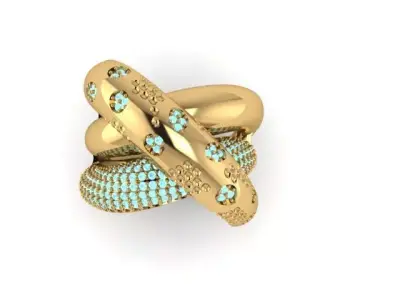3 Part Ring design 3D print model