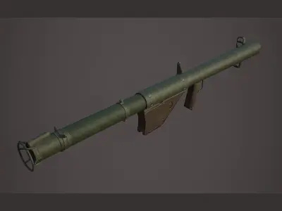 World War II - M1A1 Rocket Launcher - PBR and Game Ready Low-poly 3D model