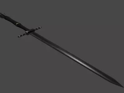 Middle Ages Sword Low-poly 3D model