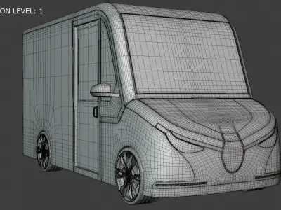 Delivery van concept 2023 3D model