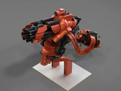 Machine Gun 3D model 11
