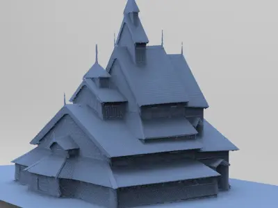 Viking big house 3  3D model