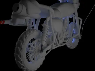 a post apocalypse motorbike 3D model