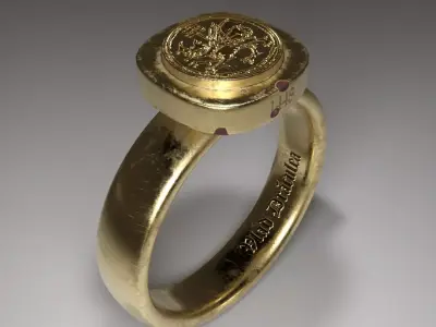 Dracula ring Low-poly 3D model