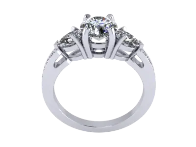 Jewelry Triology Ring C 3D print model