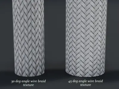 Corrugated and braid metal hose sleeving textures Texture