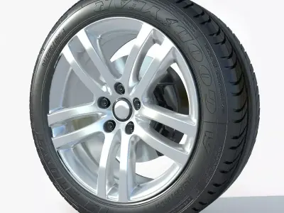 wheel Rim Tire 3 3D model