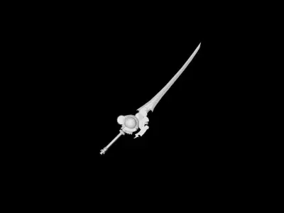 Steampunk Sword 3D model