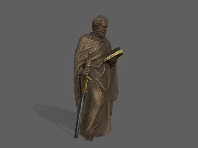 Old Man Statue Low-poly 3D model shop