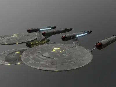 25DSC-Enterprise star trek ship 3D model