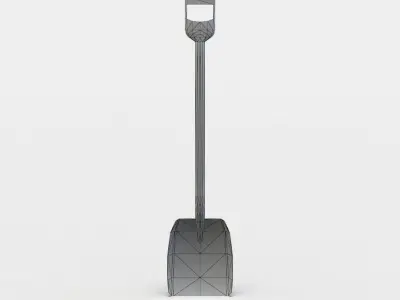 Shovel Low-poly 3D model 15