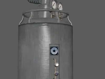 laboratory Gas tank -gas cylinder Low-poly 3D model