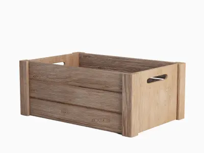 Wooden Crate B 02  3D model