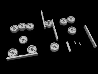 Mechanical Gear Clockwork Tool Kit Model 3D model