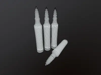 Bullets three Free low-poly 3D model