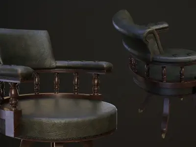 Victorian Chair - PBR Game Ready Low-poly 3D model