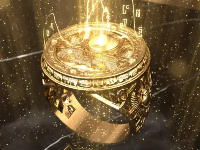 Timekeeper Ring jewelry 3D model - for Her 3D print model