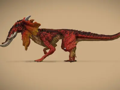 3DRT -  Fantasy Elephant Low-poly 3D model
