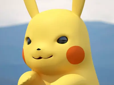 Anime Character Pikachu Angry 3D model