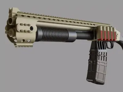 Hi-Poly Mossberg 590 Shockwave 3D model