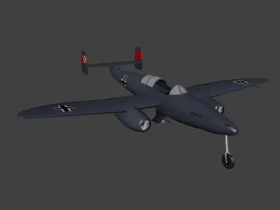 Heinkel He 280 Free low-poly 3D model