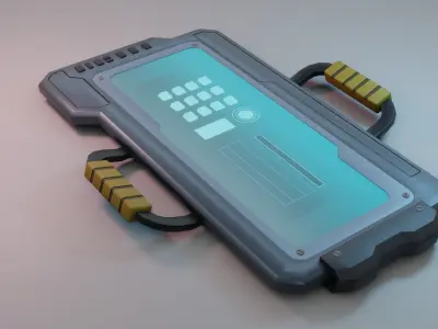 Sci-Fi Tablet - Low Poly - Game Ready - PBR Low-poly 3D model