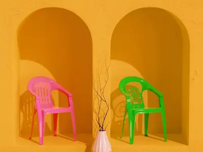 PLASTIC CHAIRS 3D model