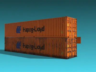 Shipping Container 04 Low-poly 3D model