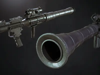 SBG Rocket Launcher Low-poly 3D model