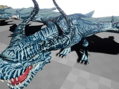 Dragon Wyvern Low-poly 3D model Low-poly 3D model