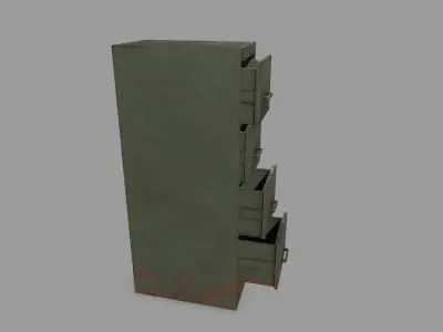 Cabinet metal filing Low-poly 3D model purchase