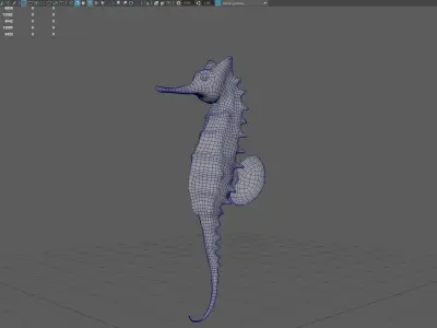 seahorse 3D model 2
