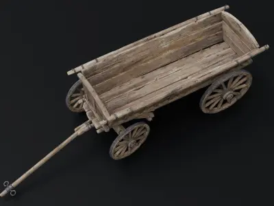 Wagon Medieval 3D model