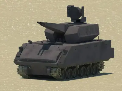 KORKUT Hava Savunma Sistemi - Korkut Air Defance System Low-poly 3D model