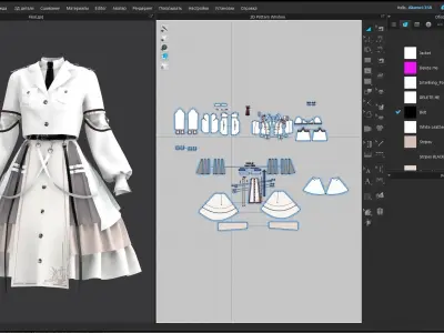 Military Lolita V2 Marvelois Designer Project 3D model