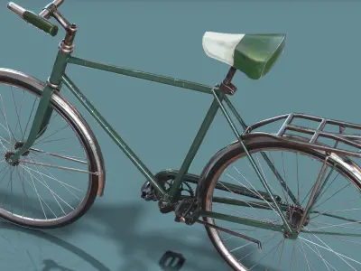 Vintage bicycle Schwinn Low poly  Low-poly 3D model